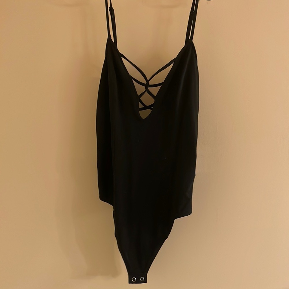 Black bodysuit open back